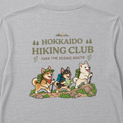 Hokkaido Dog Hiking Club 北海道ハイキング犬デザイン | 長袖Tシャツ | バックのみプリント