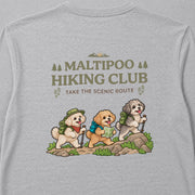 Maltipoo Hiking Club ハイキングを楽しむマルプー | 長袖Tシャツ | バックのみプリント