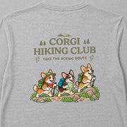 Corgi Hiking Club コーギーのハイキングデザイン | 長袖Tシャツ | バックのみプリント