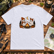 Halloween Ghost Camp おばけの焚き火ハロウィン Tシャツ|フロントプリント