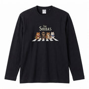 THE SHIBAS 柴犬横断歩道 長袖Tシャツ