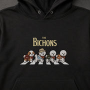 The Bichons Street Crossing 横断歩道を渡るビションフリーゼデザイン | パーカー | フロントのみプリント