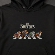 The Shelties Street Crossing 横断歩道を歩くシェルティデザイン | パーカー | フロントのみプリント