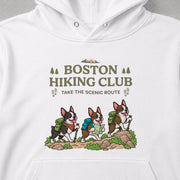 Boston Hiking Club ハイキング犬 パーカー フーディ|フロントプリント
