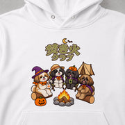 Halloween Shih Tzu Campfire Club ハロウィン焚き火犬デザイン | パーカー | フロントのみプリント