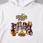 Halloween Border Campfire Club ハロウィン犬の焚き火クラブデザイン | パーカー | フロントのみプリント