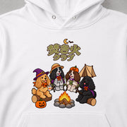 Halloween Cocker Campfire Club ハロウィン焚き火犬デザイン | パーカー | フロントのみプリント