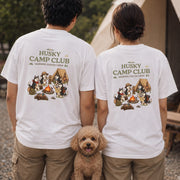 HUSKY CAMP CLUB シベリアンハスキー Tシャツ |バックプリント