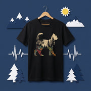猫と森の植物 Tシャツ | 猫好き・ボタニカル・自然・アウトドア・おしゃれに人気