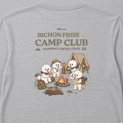 BICHON FRISE CAMP CLUB ビションフリーゼ キャンプ バックプリント長袖Tシャツ