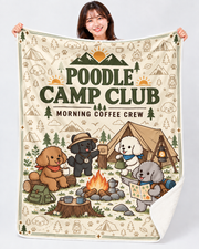Poodle Camp Morning プードルキャンプデザイン | ブランケット | 片面プリント
