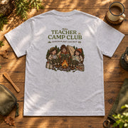 Teacher Camp Club 先生の休日 教師 指導案は後回し キャンプ Tシャツ|バックプリント