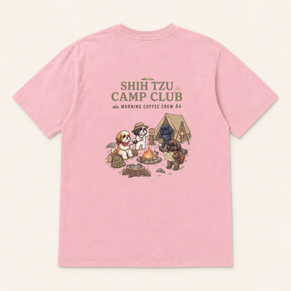 SHIH TZU CAMP CLUB シーズー キャンプTシャツ｜バックプリント