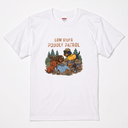 LOW RIDER PUDDLE PATROL ダックスフンドTシャツ