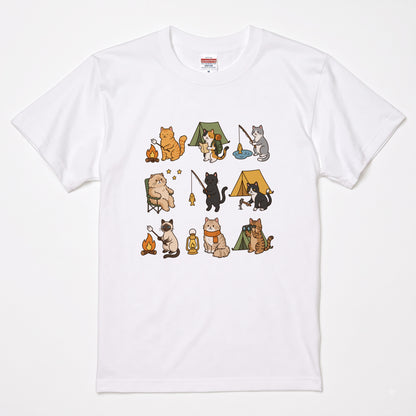 猫好きキャンパーのためのかわいいTシャツ