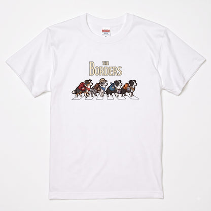 THE BORDERS 横断歩道 キャンプ ゆるかわ Tシャツ 【犬好き・愛犬家・アウトドア・ギフトに最適】