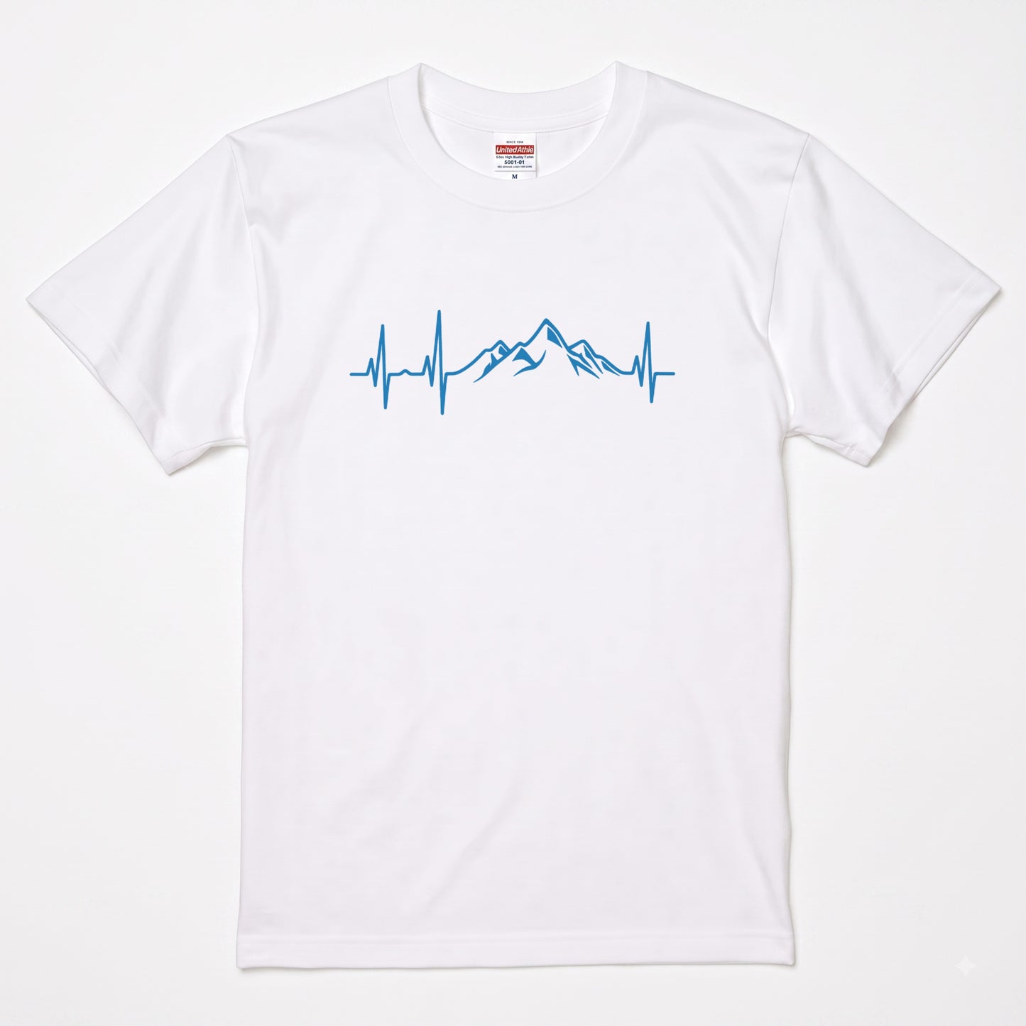 ミニマリスト 山の脈拍（パルス）Tシャツ - アウトドア ハイキング 登山家 バックパッカー 半袖