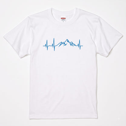 ミニマリスト 山の脈拍（パルス）Tシャツ - アウトドア ハイキング 登山家 バックパッカー 半袖