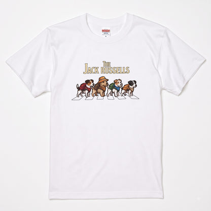 THE JACK RUSSELLS 横断歩道 キャンプ ゆるかわ Tシャツ 【犬好き・愛犬家・アウトドア・ギフトに最適】
