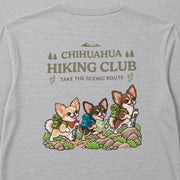 Chihuahua Hiking Club ハイキングを楽しむチワワデザイン | 長袖Tシャツ | バックのみプリント