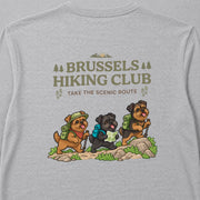 Brussels Hiking Club ハイキングを楽しむブリュッセルグリフォン | 長袖Tシャツ | バックのみプリント