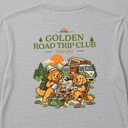Golden Road Trip Club ゴールデンレトリバーのバンライフデザイン | 長袖Tシャツ | バックのみプリント