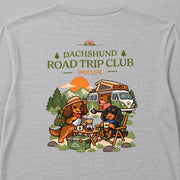 Dachshund Road Trip Club ダックスフンドのロードトリップデザイン | 長袖Tシャツ | バックのみプリント