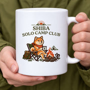 Shiba Solo Camp Club  柴犬 ソロキャンプクラブ「焚き火とコーヒー」 マグカップ