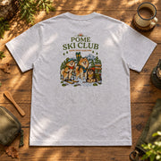 Pomeranian Ski Club スキーを楽しむポメラニアン | Tシャツ | バックのみプリント