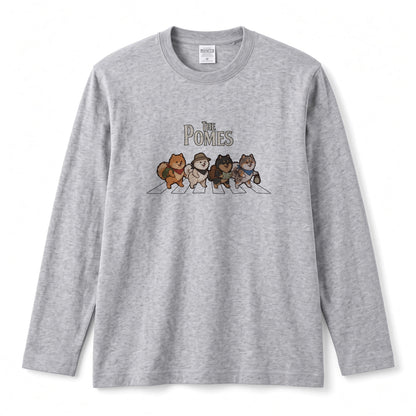 THE POMES ポメラニアン横断歩道 長袖Tシャツ