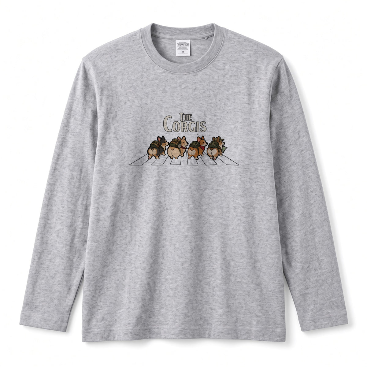 THE CORGIS コーギー横断歩道 長袖Tシャツ