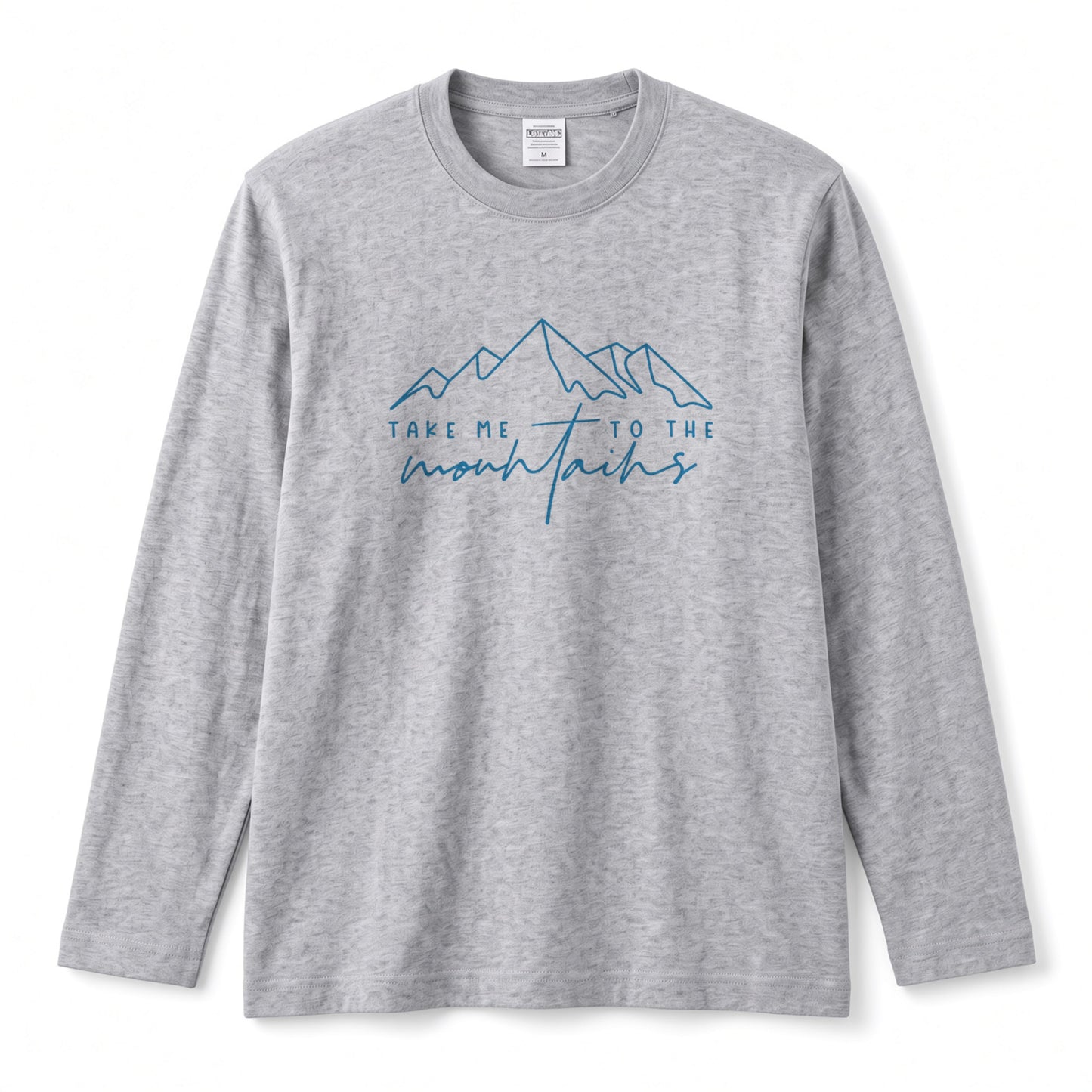 TAKE ME TO THE MOUNTAINS | 山 ロンT 長袖Tシャツ アウトドア 登山 トレッキング キャンプ【山好き・山ガール・ハイキング・シンプル・カジュアル・誕生日ギフトに最適】