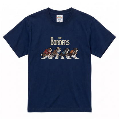 THE BORDERS 横断歩道 キャンプ ゆるかわ Tシャツ 【犬好き・愛犬家・アウトドア・ギフトに最適】