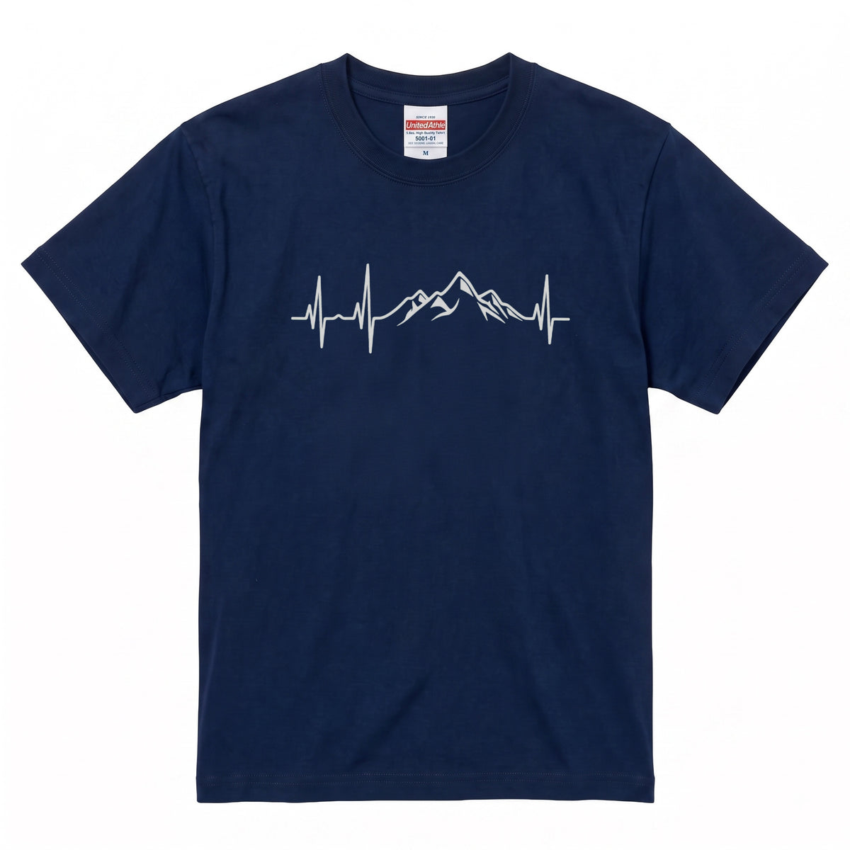 ミニマリスト 山の脈拍（パルス）Tシャツ - アウトドア ハイキング 登山家 バックパッカー 半袖