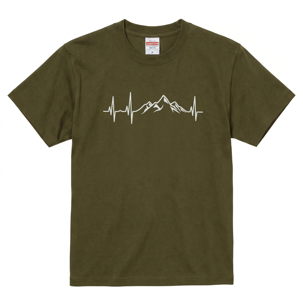 ミニマリスト 山の脈拍（パルス）Tシャツ - アウトドア ハイキング 登山家 バックパッカー 半袖