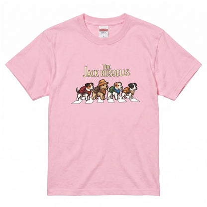 THE JACK RUSSELLS 横断歩道 キャンプ ゆるかわ Tシャツ 【犬好き・愛犬家・アウトドア・ギフトに最適】