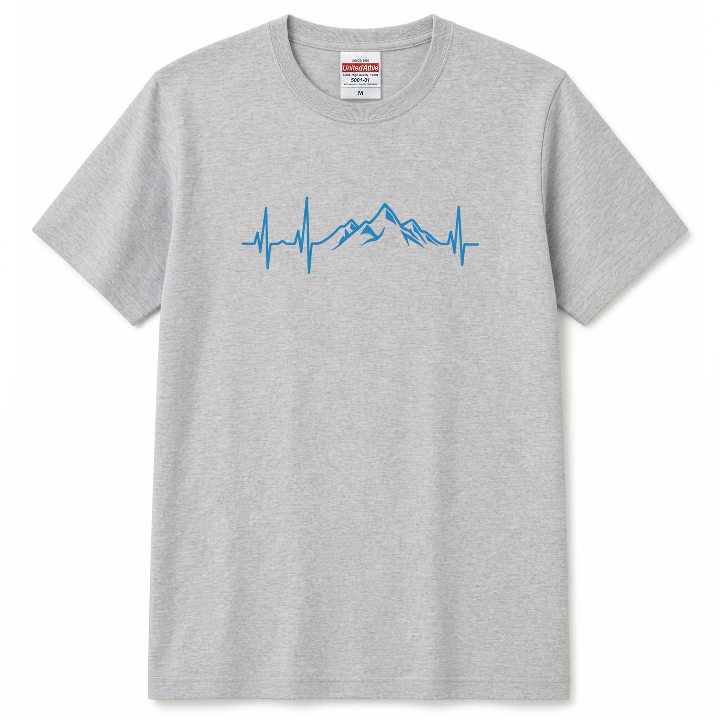 ミニマリスト 山の脈拍（パルス）Tシャツ - アウトドア ハイキング 登山家 バックパッカー 半袖