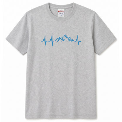 ミニマリスト 山の脈拍（パルス）Tシャツ - アウトドア ハイキング 登山家 バックパッカー 半袖
