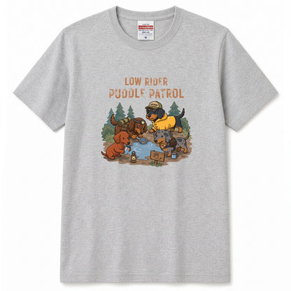 LOW RIDER PUDDLE PATROL ダックスフンドTシャツ