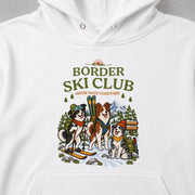 Border Collie Ski Club 雪山でスキーを楽しむボーダーコリー | パーカー | フロントのみプリント
