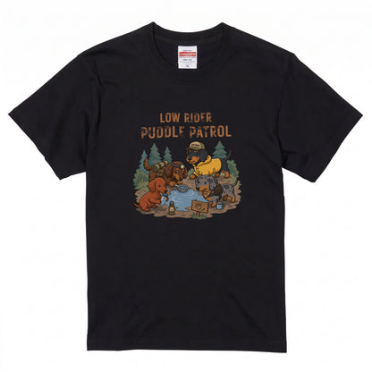 LOW RIDER PUDDLE PATROL ダックスフンドTシャツ