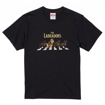 THE LABRADORS 横断歩道 キャンプ ゆるかわ Tシャツ 【犬好き・愛犬家・アウトドア・ギフトに最適】