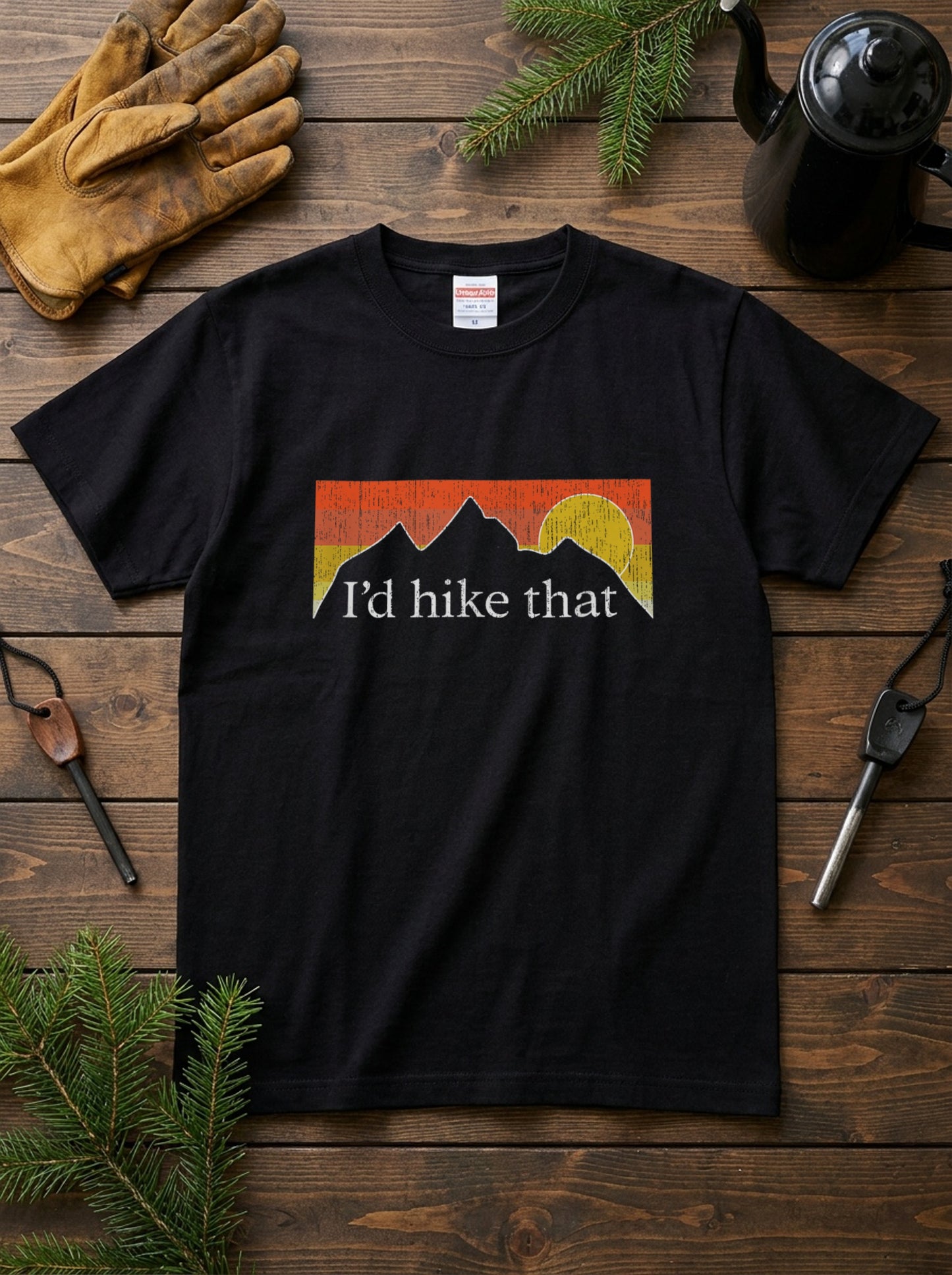 I'd Hike That ｜ 登山・ハイキング・アウトドア・レトロ・パロディに人気