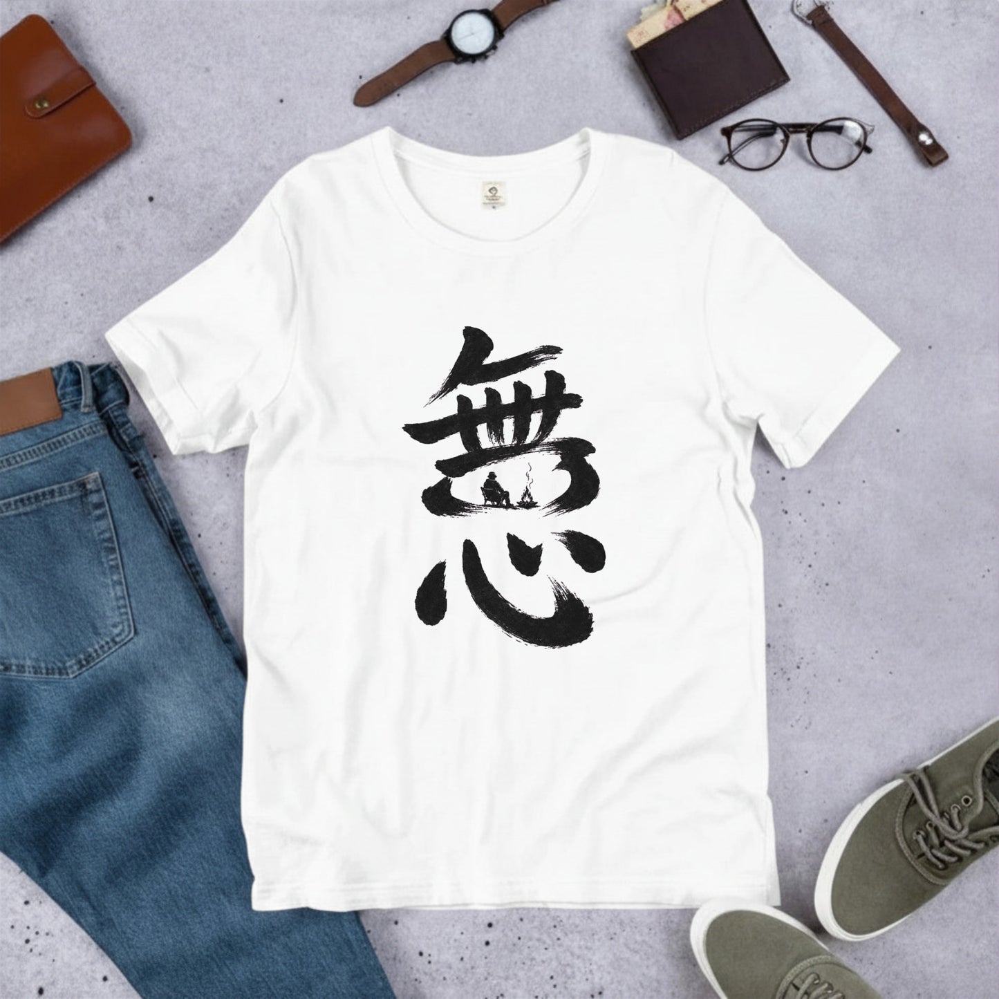 無心 焚き火Tシャツ ソロキャンプ｜CAMPMODE