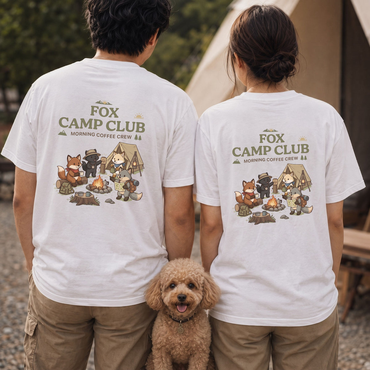 FOX CAMP CLUB キツネ Tシャツ ｜バックプリント