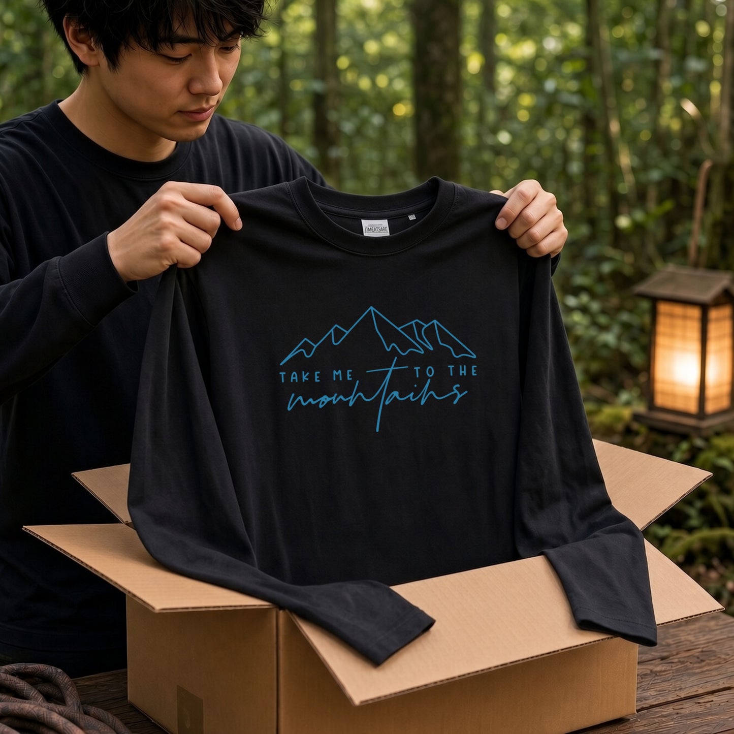 TAKE ME TO THE MOUNTAINS | 山 ロンT 長袖Tシャツ アウトドア 登山 トレッキング キャンプ【山好き・山ガール・ハイキング・シンプル・カジュアル・誕生日ギフトに最適】