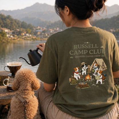 RUSSELL CAMP CLUB ジャックラッセルテリア Tシャツ ｜バックプリント