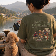 MINIPIN CAMP CLUB ミニチュアピンシャー Tシャツ ｜バックプリント