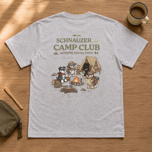 SCHNAUZER CAMP CLUB シュナウザー Tシャツ ｜バックプリント