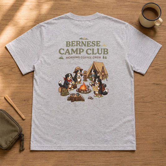 BERNESE CAMP CLUB バーニーズ・マウンテン・ドッグ Tシャツ ｜バックプリント